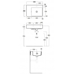 Simas Quasar Umywalka Ścienna 65x45 cm biała QU65D