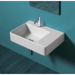 Simas Quasar Umywalka Ścienna 65x45 cm biała QU65S