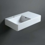 Simas Quasar Umywalka Ścienna 75x45 cm biała QU75S