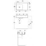 Simas Quasar Umywalka Ścienna 75x45 cm biała QU75S
