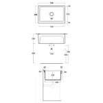 Simas Quasar Zlewozmywak Stawiany na Blat 75x50 cm biała Q500