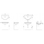 Simas Sanremo Umywalka Ścienna 78x51cm TOP63/TOP 63