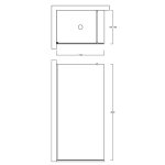 Simas Ścianka prysznicowa Walk-In lewostronna szkło przezroczyste 100x70/80x200 cm WP10S