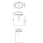   Simas Sharp Umywalka stawiana na blat 60x42x16 cm sabbia matt SH04.58