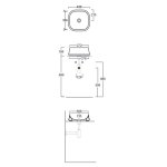   Simas Sharp Umywalka stawiana na blat 42x42x16 cm cemento matt SH06.66