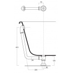 Simas Syfon wannowy zewnętrzny chrom 120017