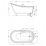 Simas Vasche Wanna Wolnostojąca 153x76cm 30101