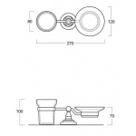 Simas Victoria Uchwyt uniwersalny chrom 260207