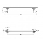 Simas Victoria Wieszak na ręcznik 60cm chrom 260206