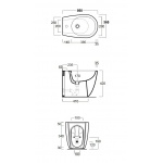 Simas Vignoni Bidet Stojący biały VI04/VI 04