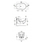 Simas Vignoni Bidet Wiszący biały VI19/VI 19