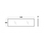 Simas Vignoni Lustro dekoracyjne 140x40 cm VIS2/VIS 2