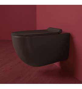 Simas Vignoni Miska WC wisząca bezrantowa Rimless z deską wolnoopadającą antracyt mat VI18ANTRACITEMAT+VI004ANTRACITEMAT