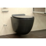 Simas Vignoni Miska WC wisząca bezrantowa Rimless z deską wolnoopadającą antracyt mat VI18ANTRACITEMAT+VI004ANTRACITEMAT