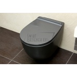 Simas Vignoni Miska WC wisząca bezrantowa Rimless z deską wolnoopadającą antracyt mat VI18ANTRACITEMAT+VI004ANTRACITEMAT