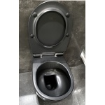Simas Vignoni Miska WC wisząca bezrantowa Rimless z deską wolnoopadającą czarny mat VI18NEROMAT+VI004NEROMAT