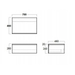 Simas Vignoni Szafka Ścienna 70x46cm VIM3/VIM 3