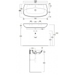Simas Vignoni Umywalka Ścienna/Stawiana na blat 100x52cm VI12/VI 12