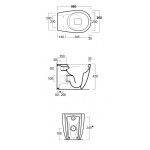 Simas Vignoni WC Stojący biały VI01/VI 01