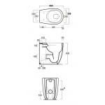 Simas Vignoni WC Stojący biały VI21/VI 21