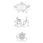 Simas Vignoni Miska wisząca biała VI18