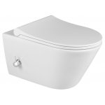Smart X Avva Miska WC wisząca bezrantowa z funkcją bidetu53x35,5 cm z deską wolnoopadającą biała 100315 100787