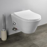 Smart X Avva Miska WC wisząca bezrantowa z funkcją bidetu53x35,5 cm z deską wolnoopadającą biała 100315 100787