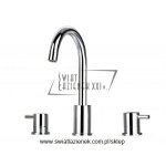 STEINBERG SERIA 100 3-otworowa bateria umywalkowa, nablatowa, chrom 100 2000 / 1002000 / 100.2000