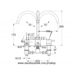STEINBERG SERIA 100 3-otworowa bateria umywalkowa, nablatowa, chrom 100 2000 / 1002000 / 100.2000