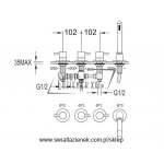 STEINBERG SERIA 100 4-otworowa bateria wannowa / prysznicowa chrom 100 2480 / 1002480 / 100.2480