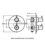 STEINBERG SERIA 100 bateria termostatyczna prysznicowa element zewnętrzny 100 4102 / 1004102 / 100.4102