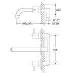 STEINBERG SERIA 100 bateria umywalkowa 3-otworowa, chrom 100 1916 / 1001916 / 100.1916