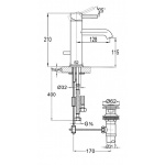 STEINBERG SERIA 100 bateria umywalkowa z automatycznym korkiem 100 1755 / 1001755 / 100.1755