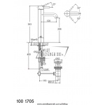 STEINBERG SERIA 100 Jednouchwytowa bateria umywalkowa  chrom 100 1705 / 1001705 / 100.1705