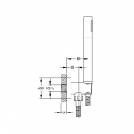 STEINBERG SERIA 100 słuchawka prysznicowa z kolankiem  100 1670 / 1001670 / 100.1670