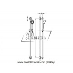 STEINBERG SERIA 100 zestaw prysznicowy 900mm – 100 1602 / 1001602 / 100.1602
