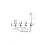 STEINBERG SERIA 120 4-otworowa bateria wannowa / prysznicowa chrom 120 2480 1 / 12024801 / 120.24801