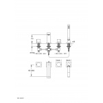 STEINBERG SERIA 120 4-otworowa bateria wannowa / prysznicowa chrom 120 2402 1 / 12024021 / 120.24021