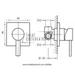 STEINBERG SERIA 120 bateria prysznicowa podtynkowa, element zewnętrzny 120 2250 / 1202250 / 120.2250