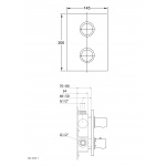 STEINBERG SERIA 120 bateria termostatyczna prysznicowa element zewnętrzny 120 4102 1 / 12041021 / 120.41021