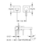 STEINBERG SERIA 120 jednouchwytowa bateria umywalkowa ścienna, chrom 120 1801 / 1201801 / 120.1801