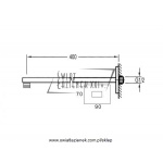STEINBERG SERIA 120 ramie prysznicowe montowane do ściany 400mm 120 7900 / 1207900 / 120.7900