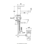 STEINBERG SERIA 160 Bateria bidetowa, element zewnętrzny chrom 160 1300 / 1601300 / 160.1300