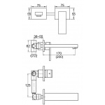 STEINBERG SERIA 160 jednouchwytowa bateria umywalkowa ścienna, chrom 160 1802 / 1601802 / 160.1802