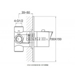 STEINBERG SERIA 160 jednouchwytowa bateria termostatyczna , element zewnętrzny, chrom 160 4202 / 1604202 / 160.4202