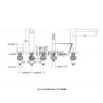 STEINBERG SERIA 170 4-otworowa bateria wannowa / prysznicowa chrom 170 2400 / 1702400 / 170.2400