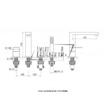 STEINBERG SERIA 170 4-otworowa bateria wannowa / prysznicowa chrom 170 2450 / 1702450 / 170.2450