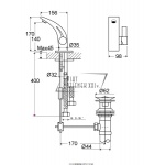 STEINBERG SERIA 180 Bateria umywalkowa, element zewnętrzny  chrom 180 1000 / 1801000 / 180.1000