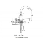 STEINBERG SERIA 250 Bateria bidetowa, element zewnętrzny chrom 250 1300 / 2501300 / 250.1300