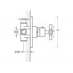 STEINBERG SERIA 250 jednouchwytowa bateria termostatyczna , element zewnętrzny, chrom 250 4202 / 2504202 / 250.4202
